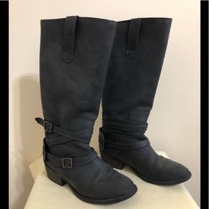 Riding boot dark grey size 4 girls